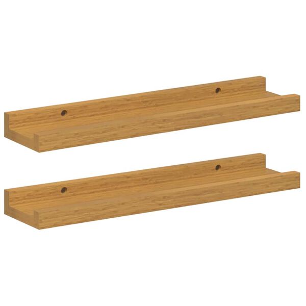 vidaXL N&aacute;stěnn&aacute; polička 2 pcs B&eacute;žov&aacute; 40 x 9 x 3 cm kompozitn&iacute; dřevo