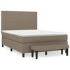 vidaXL Box spring postel s matrac&iacute; taupe 140x200 cm textil
