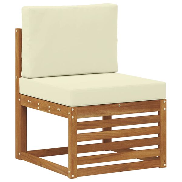 vidaXL Rohov&aacute; sofa sada s pol&scaron;t&aacute;řem 11 pcs Přirozen&aacute; a Kr&eacute;mov&aacute;