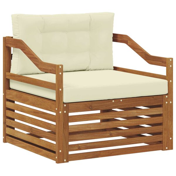 vidaXL Venkovn&iacute; pohovkov&aacute; souprava Masivn&iacute; ak&aacute;tov&eacute; dřevo Př&iacute;rodn&iacute;