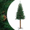 vidaXL &Uacute;zk&yacute; v&aacute;nočn&iacute; stromek prav&eacute; dřevo a &scaron;i&scaron;ky zelen&yacute; 150 cm PVC