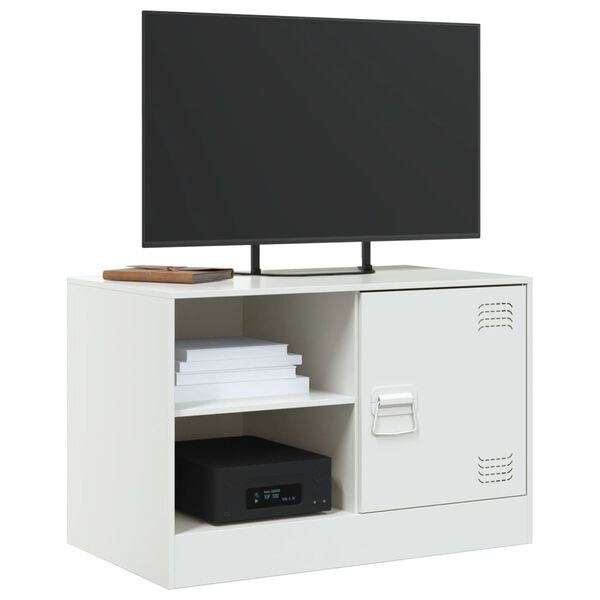 vidaXL TV skř&iacute;ňky 2 ks b&iacute;l&eacute; 67 x 39 x 44 cm ocel