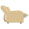vidaXL 2místné masážní polohovací křeslo s držákem nápojů krémové