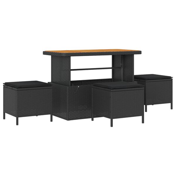 vidaXL Sada zahradn&iacute;ch pohovek 13 pcs Čern&aacute; polyratan