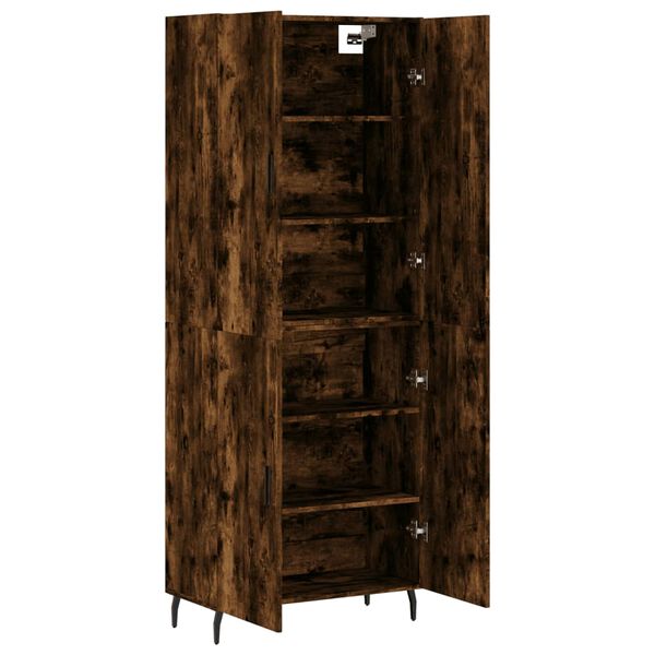 vidaXL Skř&iacute;ň highboard kouřov&yacute; dub 69,5 x 34 x 180 cm kompozitn&iacute; dřevo
