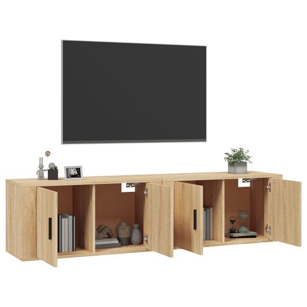 vidaXL N&aacute;stěnn&eacute; TV skř&iacute;ňky 2 ks dub sonoma 80 x 34,5 x 40 cm