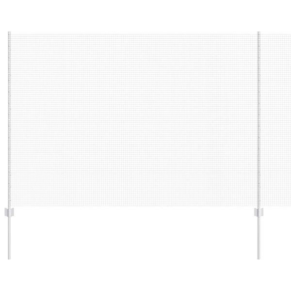 vidaXL Plot s sloupkem Stř&iacute;brn&aacute; 1,5 x 50 m Ocel