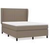vidaXL Box spring postel s matrac&iacute; taupe 140x190 cm textil