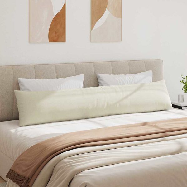 vidaXL Pohovkov&eacute; pol&scaron;t&aacute;ře 2 pcs Kr&eacute;mov&aacute; 200 x 40 cm Žebrovan&aacute; l&aacute;tka