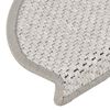vidaXL Samolepic&iacute; rohože na schody Sisal-Look 30 ks 65x21x4 cm Platina
