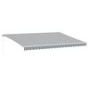 vidaXL Ručně zatahovac&iacute; mark&yacute;za s LED antracitov&aacute; a b&iacute;l&aacute; 500 x 350 cm