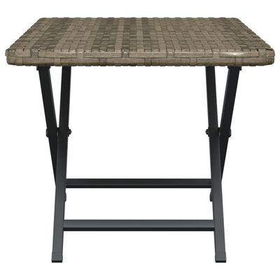 vidaXL Skládací stolek šedý 45 x 35 x 32 cm polyratan