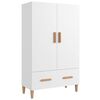 vidaXL Komoda b&iacute;l&aacute; 70 x 31 x 115 cm kompozitn&iacute; dřevo