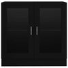vidaXL Prosklen&aacute; skř&iacute;ň čern&aacute; 82,5 x 30,5 x 80 cm kompozitn&iacute; dřevo