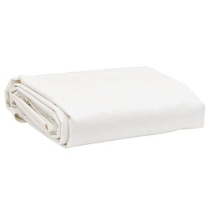 vidaXL Plachta b&iacute;l&aacute; 1 x 2,5 m 650 g/m&sup2;