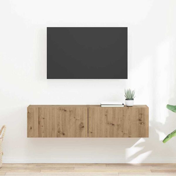 vidaXL TV wall cabinet N&aacute;stěnn&yacute; 2 pcs Uměleck&yacute; dub 60 x 31 x 29,5 cm