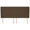 vidaXL Čelo postele typu u&scaron;&aacute;k tmavě hněd&eacute; 183x23x118/128 cm textil