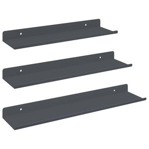 vidaXL Plovouc&iacute; police 3 ks Antracit 40 x 9 x 2,5 cm Ocel