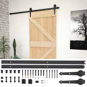 vidaXL Posuvn&eacute; dveře 90 x 210 cm Masivn&iacute; borovicov&eacute; dřevo