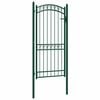 vidaXL Zahradn&iacute; branka s obloukem ocelov&aacute; 102 x 136 cm zelen&aacute;