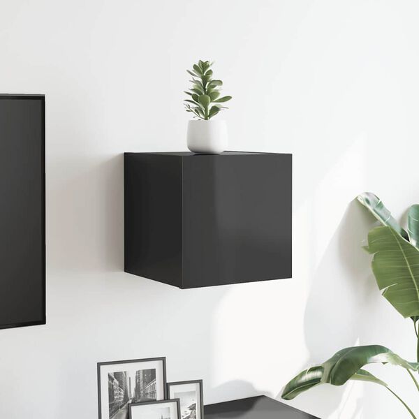 vidaXL N&aacute;stěnn&aacute; TV skř&iacute;ňka &scaron;ed&aacute; s vysok&yacute;m leskem 30,5x30x30 cm