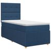 vidaXL Postel boxspring s matrac&iacute; s čelo Modr&aacute; 90 x 190 cm Textil
