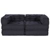 vidaXL Modulov&aacute; pohovka 2 ks Textil Antracitov&aacute; 140 x 70 x 56 cm
