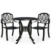 vidaXL 3d&iacute;ln&yacute; bistro set lit&yacute; hlin&iacute;k čern&yacute;