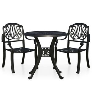 vidaXL 3d&iacute;ln&yacute; bistro set lit&yacute; hlin&iacute;k čern&yacute;