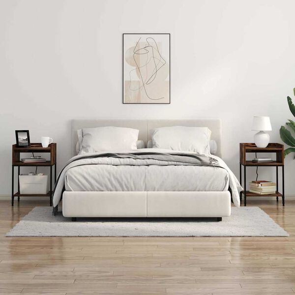 vidaXL Nočn&iacute; skř&iacute;ňka Kouřov&yacute; dub 40 x 40 x 61 cm kompozitn&iacute; dřevo