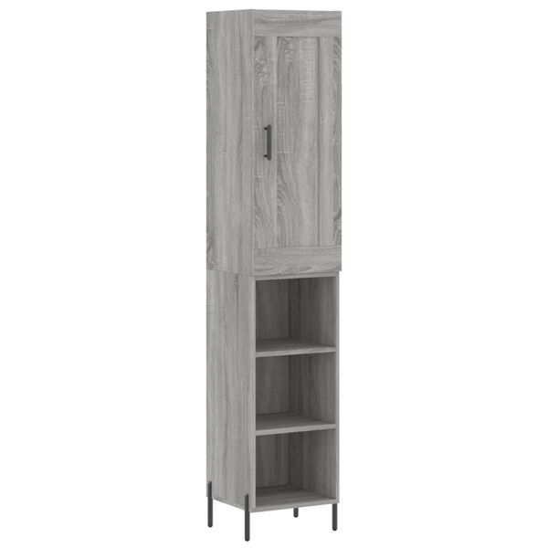 vidaXL Skř&iacute;ň highboard &scaron;ed&aacute; sonoma 34,5 x 34 x 180 cm kompozitn&iacute; dřevo