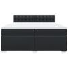 vidaXL Box spring postel s matrac&iacute; čern&aacute; 200x200 cm uměl&aacute; kůže