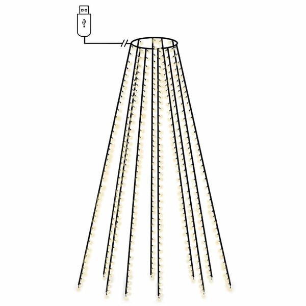 vidaXL Svět&yacute;lka na stromeček 500 LED studen&aacute; b&iacute;l&aacute; 500 cm dovnitř i ven