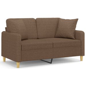 vidaXL 2m&iacute;stn&aacute; pohovka s pol&scaron;t&aacute;ři hněd&aacute; 120 cm textil