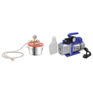 vidaXL Vakuov&aacute; komora s jednostupňov&yacute;m čerpadlem 3,7 l