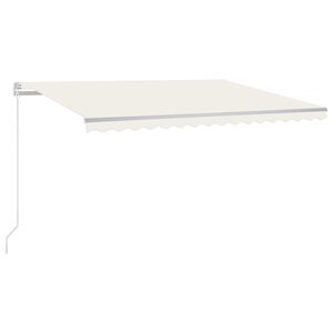 vidaXL Ručně zatahovac&iacute; mark&yacute;za 450 x 300 cm kr&eacute;mov&aacute;