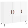vidaXL Př&iacute;born&iacute;k b&iacute;l&yacute; s vysok&yacute;m leskem 90x34x80 cm kompozitn&iacute; dřevo