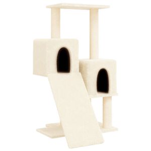 vidaXL &Scaron;krabadlo pro kočky se sisalov&yacute;mi sloupky kr&eacute;mov&eacute; 82 cm