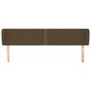 vidaXL Čelo postele typu ušák tmavě hnědé 203x23x78/88 cm textil