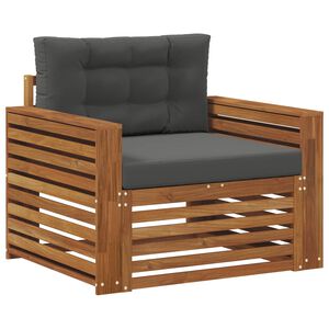 vidaXL Venkovn&iacute; pohovkov&aacute; souprava Masivn&iacute; ak&aacute;ciov&eacute; dřevo a polyester