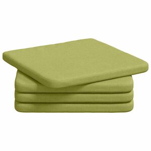 vidaXL Pol&scaron;t&aacute;ře na sedadla 4 pcs Světl&aacute; zelen&aacute; 40 x 40 x 3 cm textil