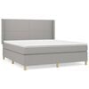 vidaXL Box spring postel s matrac&iacute; světle &scaron;ed&aacute; 180 x 200 cm textil