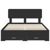 vidaXL R&aacute;m postele s čelo Čern&aacute; 160 x 200 cm kompozitn&iacute; dřevo