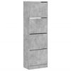 vidaXL Botn&iacute;k se 4 v&yacute;klopn&yacute;mi z&aacute;suvkami betonově &scaron;ed&yacute; 60x34x187,5 cm