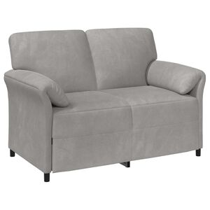 vidaXL Sofa pro dvě osoby Světle &scaron;ed&aacute; 138 x 83 x 95 cm Samet