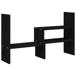 vidaXL Stojan na monitor čern&yacute; (39&ndash;72) x 17 x 43 cm masivn&iacute; borovice