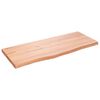 vidaXL N&aacute;stěnn&aacute; police hněd&aacute; 100x40x(2-4)cm o&scaron;etřen&yacute; masivn&iacute; dub