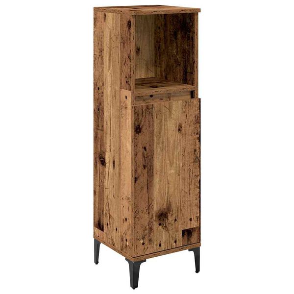 vidaXL Sada koupelnov&eacute;ho n&aacute;bytku 3 pcs Star&eacute; dřevo Kompozitn&iacute; dřevo