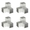 vidaXL Tr&aacute;mov&aacute; spojka 4 ks ve tvaru Y pozinkovan&yacute; kov 101 x 101 mm