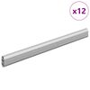 vidaXL Tyč Skř&iacute;ně 12 pcs Stř&iacute;brn&aacute; 764 x 15 x 29 mm Hlin&iacute;kov&aacute; slitina